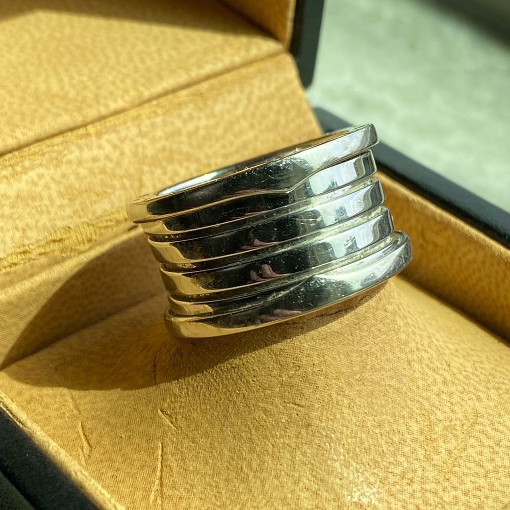FABULOUS BULGARI 18KT WHITE GOLD B.ZERO1 RING - Picture 6 of 14